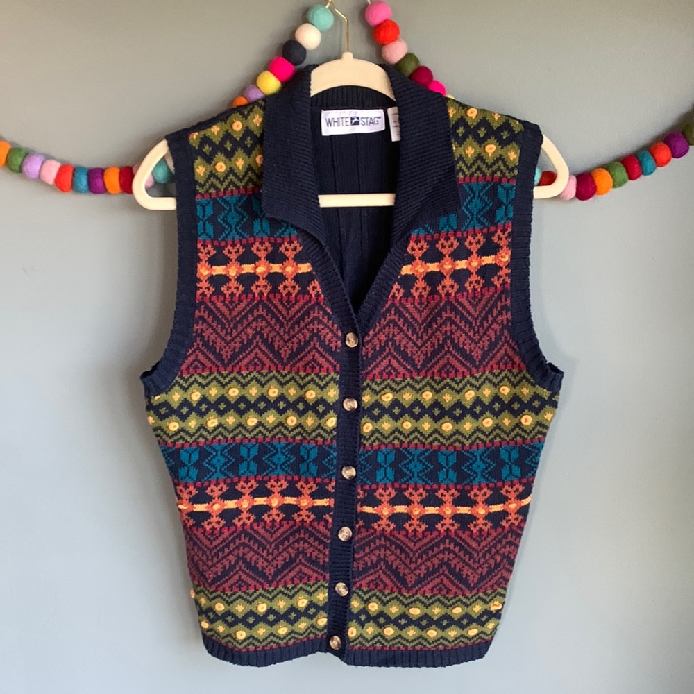 VTG White Stag sweater cardigan vest